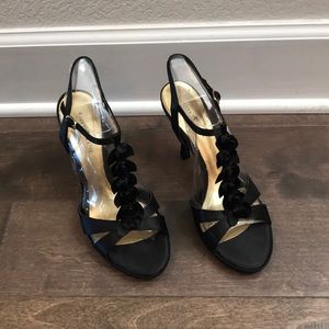 Kelly & Katie Black Satin Heel